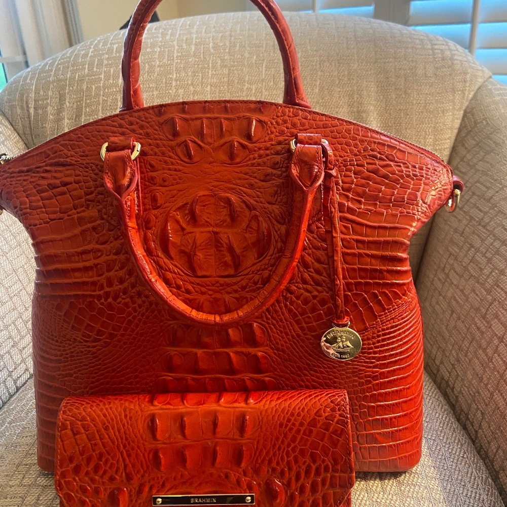 Brahmin Large Duxbury Satchel and ADY Wallet